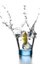 Big lemon splash Royalty Free Stock Photo